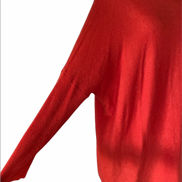 Claudia Nichole Cashmere Orange Coral Oversized Sweater - L - Picture 9 of 12